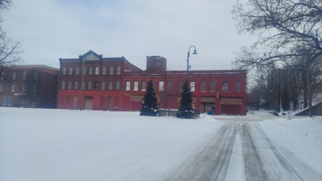 OBSERVER Photo by M.J. Stafford Pictured is the section of the East Fourth Street shopping plaza that will be torn down for apartments.